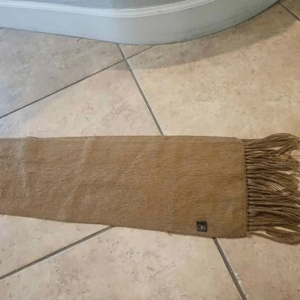 ALF Brown Alpaca Fringed Scarf 72 inches